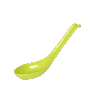 丹诗致远 彩色密胺勺长柄汤勺商用勺 长16cm宽4.3cm绿色10支装