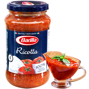  百味来（Barilla）意大利进口 瑞克特奶酪风味蕃茄意面调味酱 400g 意面面条酱