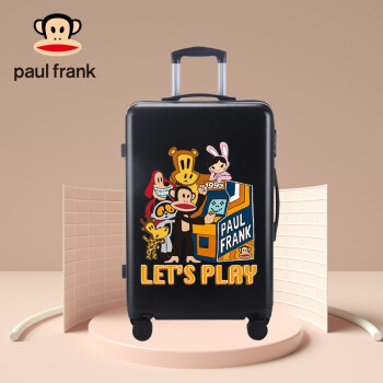 大嘴猴paulfrank万向轮行李箱女小型原创涂鸦印花箱子20英寸轻便拉杆