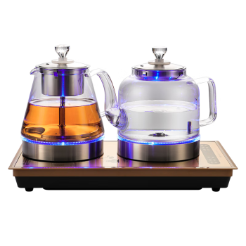 友家铺子（Biooner）37×23全自动上水电热水壶家用办公茶台烧水壶一体机茶桌茶几嵌入式茶具套装 金色蒸茶款