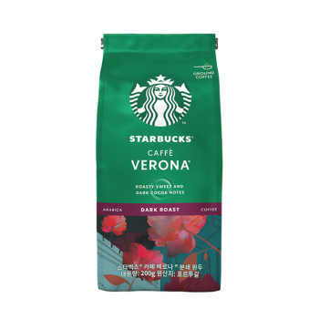 星巴克(Starbucks)精细研磨咖啡粉 佛罗娜 葡萄牙原装进口手冲咖啡粉黑咖啡 深度烘焙 200g可做20杯