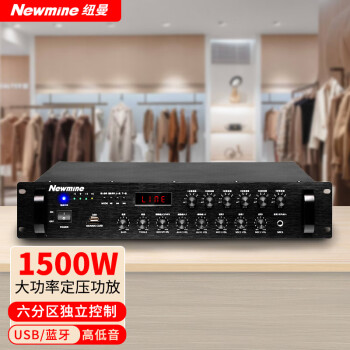 纽曼 Newmine L-1100 专业定压功放机 大功率蓝牙公共广播音响功率放大器（1500W）