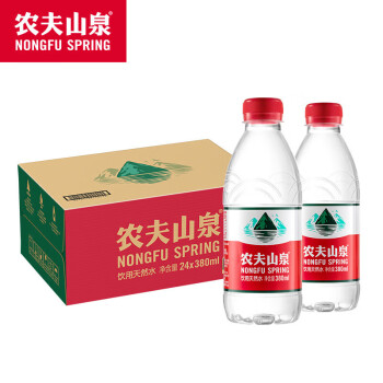 农夫山泉 饮用水 饮用天然水 380ml*24瓶 整箱 纸箱装