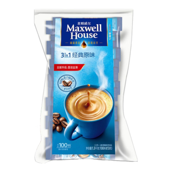 麦斯威尔原味速溶咖啡13g*100条袋装