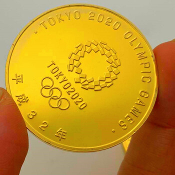 东京奥运会周边镀金32年硬币申奥奥运会2020年金币纪念币纪念章日本