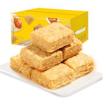 葡记方块酥咸蛋黄味1kg礼盒装 台湾风味休闲零食粗粮酥性饼干曲奇
