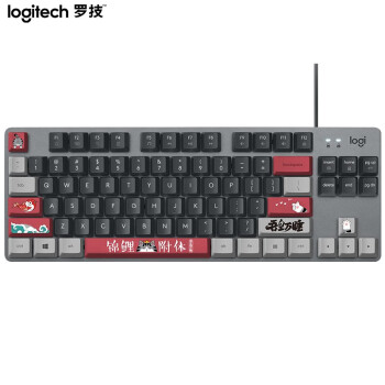 罗技（Logitech）K835机械键盘 有线键盘 游戏办公键盘 84键 黑色L