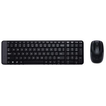 罗技（Logitech）MK220 键鼠套装 家用商务办公无线鼠标无线键盘套装 带无线2.4G接收器 黑色