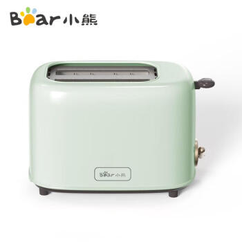 小熊（Bear）烤面包机DSL-C02W1馒头片机多士炉家用全自动不锈钢2片吐司加热机 浅绿
