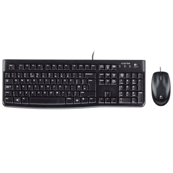 罗技（Logitech）MK120 键鼠套装 有线键鼠套装 办公键鼠套装 电脑键盘 笔记本键盘 联想全尺寸 黑色