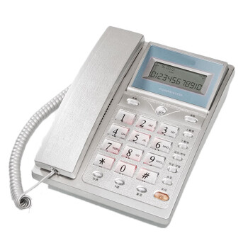 拓轩（BBK）电话机座机 步步高固定电话 免电池 60度翻转屏 HCD6101流光银