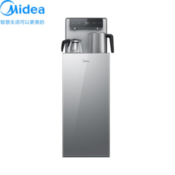 美的（Midea）智能语音饮水机家用立式触控屏多功能背板下置式桶装水高原适用冷热多用 YD1906S-X