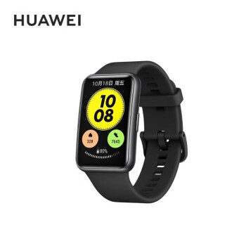 HUAWEI WATCH FIT new 华为手表 运动智能手表方形 时尚轻薄/华为快充/专业运动/健康管理 曜石黑