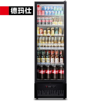 德玛仕（DEMASHI）展示柜冷藏冰柜冷藏柜单门立式商用冰箱 便利店超市啤酒饮料水果保鲜冷藏陈列柜保鲜冰箱LG-390ZH1