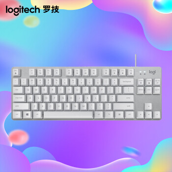 罗技（Logitech）K835 机械有线办公键盘 84键 白色 TTC轴 青轴