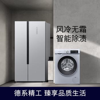 西门子（SIEMENS）冰洗套装500L超薄嵌入对开门冰箱+10kg洗7kg烘KX50NA41TI+WN54A2X40W