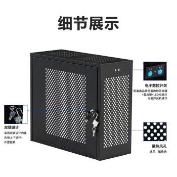莱羽炫 小电脑主机安全保密机箱 PC台式机 带锁防盗机箱 禁用USB数据保护箱HDS-GRJX009
