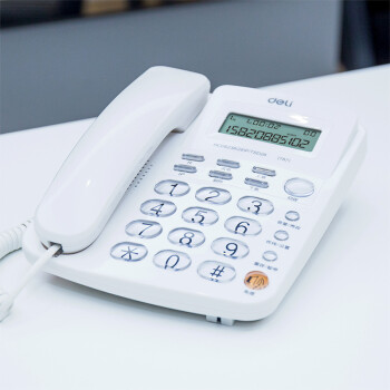 得力（deli）787电话机来电显示办公家用电话机/固定电话/座机 颜色随机