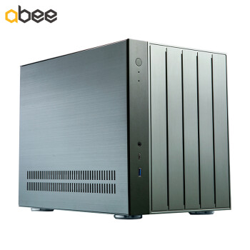 abee AS Enclosure W1 绿 全铝机箱（240水冷/分仓散热/免工具拆机/M-ATX/环型铝垫）