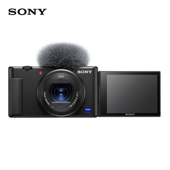 索尼（SONY）ZV-1 Vlog数码相机 4K视频/美肤拍摄/强悍对焦 （含128G卡+数魅VLOG-02视频直播套装）黑色