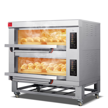 德玛仕（DEMASHI）大型烘焙烤箱商用披萨面包蛋糕月饼烘炉商用烤炉电烤箱两层四盘EB-J4D-Q（带蒸汽带石板）