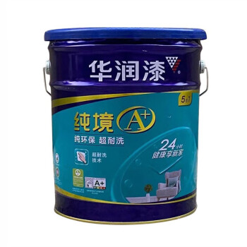 华润漆纯境a纯环保超耐洗五合一环保内墙乳胶漆18l白色哑光墙面漆18l
