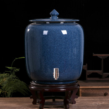 水缸陶瓷带龙头家用储水大号厨房蓄水储水罐米缸客厅太岁缸泡水桶宝