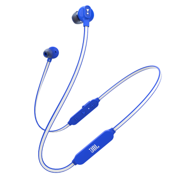 JBL C135BT 无线蓝牙耳机 入耳式带麦通话 跑步运动颈挂式磁吸收纳 通用苹果安卓手机 梦幻蓝