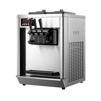 苏勒   冰淇淋机商用小型立式台式雪糕机全自动甜筒软质冰激凌机器   全自动清洗320个