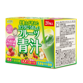 ISDG 日本进口乳酸菌大麦若叶青汁3g*20袋 果蔬膳食纤维代餐粉 水果味果蔬汁茶饮料