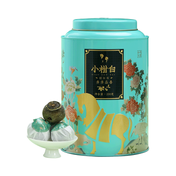 八马茶业 茶叶 小青柑柑白茶 新会柑&三年陈寿眉 小鸟天堂大罐装250g