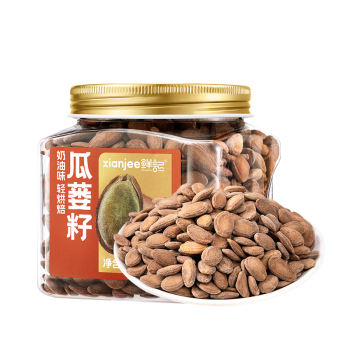 鲜记 奶油味瓜蒌子250g/罐 安徽特产瓜籽坚果炒货 香瓜子休闲零食小吃