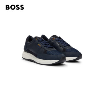 BOSS【礼物】男士2024夏季新款皮革混合材质运动鞋