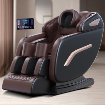 奥克斯豪华按摩椅人体全身多功能太空舱电动自动零重力Q3 黑棕【大腿+艾草热敷+全身气囊】
