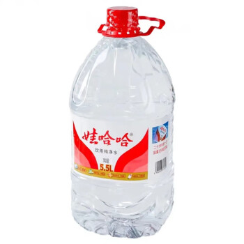 娃哈哈饮用纯净水5.5L*1桶 桶装水 家庭用水