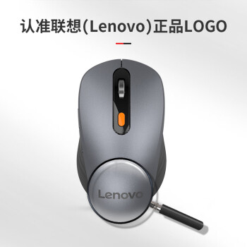 联想（Lenovo） 无线蓝牙双模充电鼠标 蓝牙5.0/3.0 便携办公鼠标人体工学设计 Howard2022风暴灰充电版