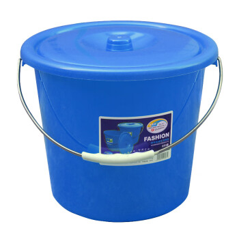 金伟利（JWL）水桶塑料桶家用储水桶带盖厨房储物水桶中桶直径34cm，高度32cm