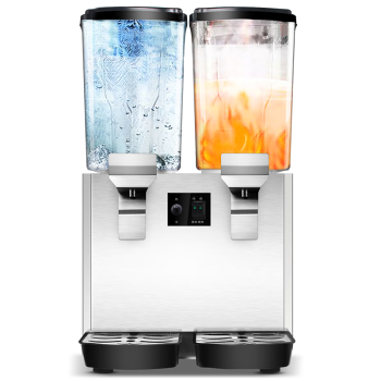 德玛仕（DEMASHI）全自动饮料机商用双缸果汁机 多功能自助餐酒店早餐用一体机 冷饮机 冷热双温喷淋款DMS-GZJ-234T1