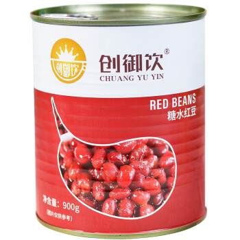 创御饮 红豆罐头即食刨冰奶茶专用糖蜜900g 起订量：3罐起批