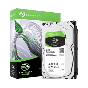 希捷(Seagate)台式机硬盘 2TB 7200转 256MB SATA 机械硬盘 希捷酷鱼BarraCuda系列(ST2000DM008)