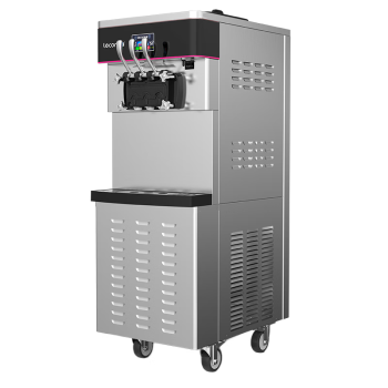 乐创lecon冰淇淋机商用全自动冰激凌机雪糕机大产量 立式双压缩机预冷保鲜7天免清洗 YKF-YKF-8240