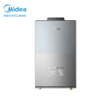 美的（Midea）16L天燃气热水器 智能零冷水2.0 直流二级变频增压 LED大屏显示 JSQ30-16HT6 钛钢灰 企业业务
