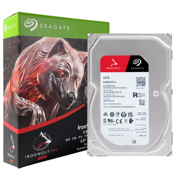 希捷（SEAGATE）NAS硬盘18TB 企业级 256MB 7200转 CMR垂直 SATA 希捷酷狼PRO 机械硬盘 550年负载 数据恢复服务