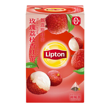 立顿（Lipton）热泡水果茶 玫瑰荔枝红茶调味茶 花草花果茶 独立三角茶包15包27g