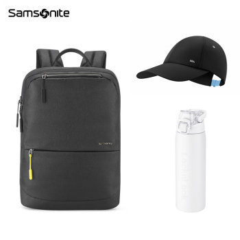 新秀丽（Samsonite）双肩包商务旅行通勤包、鸭舌帽、保温杯组合套TR1*09005-1