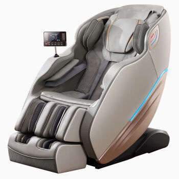 奥克斯按摩椅家用全自动全身按摩3D太空舱智能语音多功能豪华零重力 顶配语音款 AUX-S350 白灰