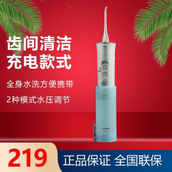 松下（Panasonic）电动冲牙器ADJ4 家用洗牙器洁牙器水牙线便携洗牙器