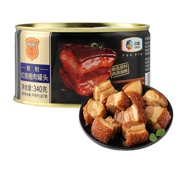 梅林 精制红烧猪肉罐头 加热即食 340g 中粮出品(新老包装交替发货）