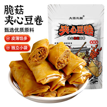 大话三国脆菇夹心豆卷300g张飞豆干四川特产豆腐干麻辣豆皮卷辣条零食