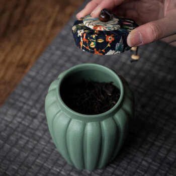 茶循禅雅雅黑茶叶罐黑陶茶叶罐包装盒中国风复古陶瓷密封罐